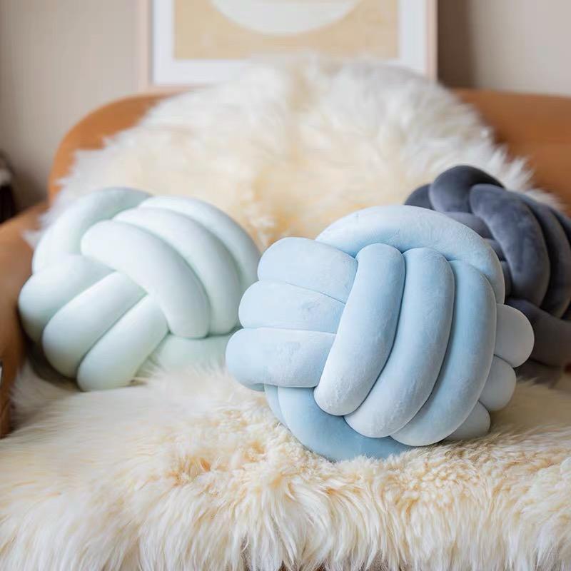 Ins Sofa Gối Tay Dệt Đệm Cho Phòng Khách Trang Trí Nhà Giường Thú Nhồi Bông Gối Thắt Nút Đệm Chắc Chắn Xe Ô Tô lưng Ghế