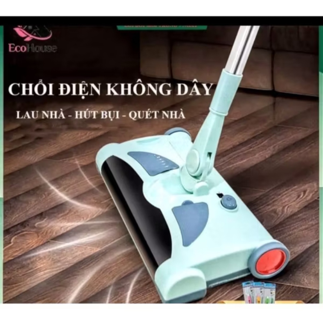 CHỔI ĐIỆN LAU NHÀ HÚT BỤI 2IN1 ĐA CHỨC NĂNG THUẬN TIỆN CHO MỌI NHÀ