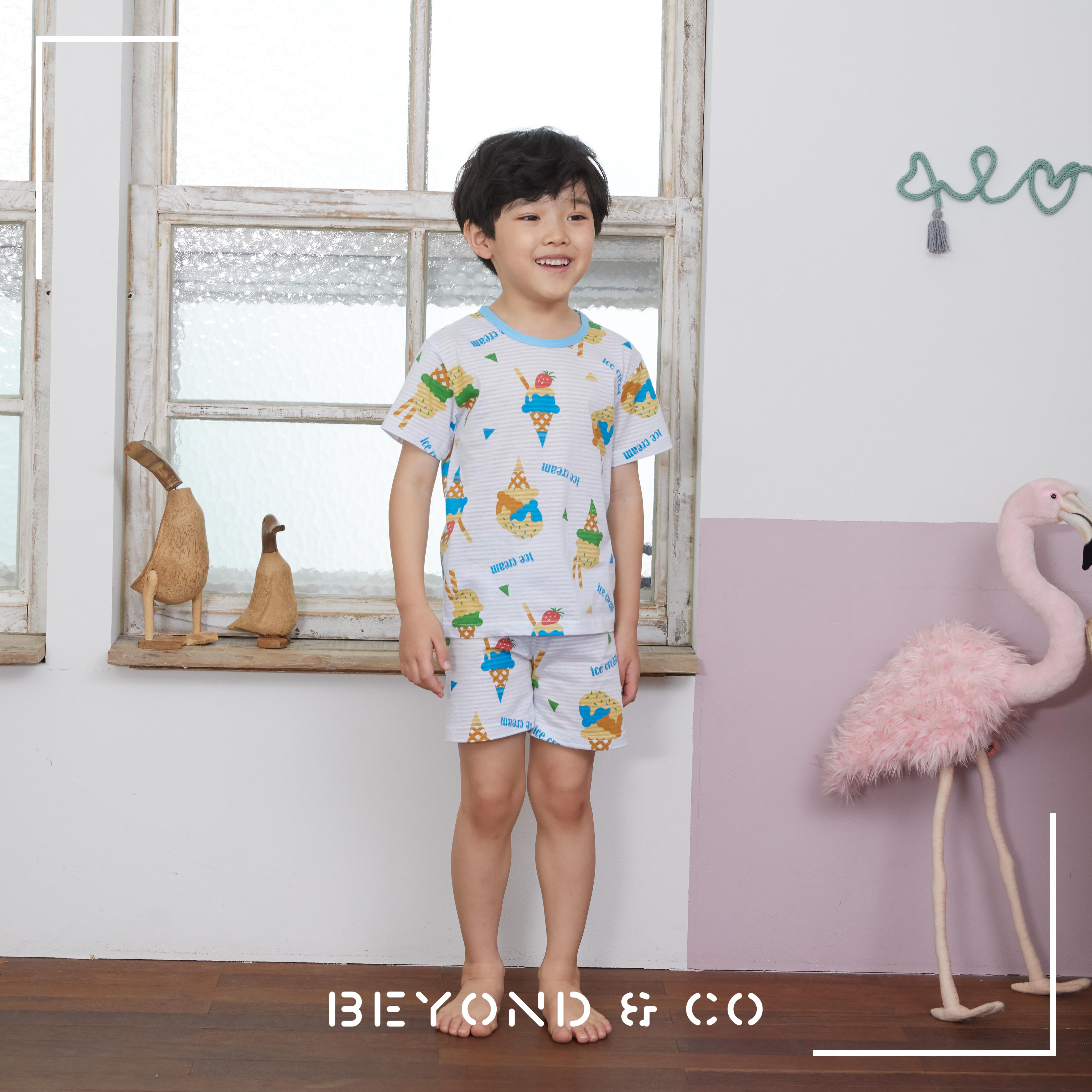 Bộ ngủ cộc tay cho bé Olomimi Hàn Quốc Blue Ice Cream SS20 - 100% cotton