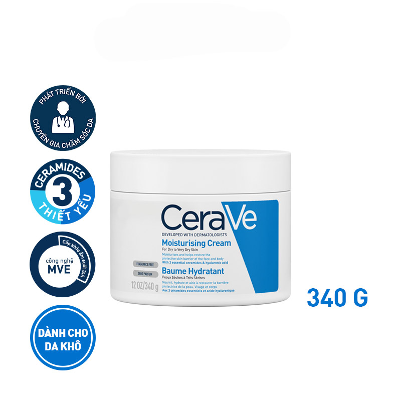 Kem dưỡng ẩm dành cho da khô CeraVe Moisturising Cream 340G