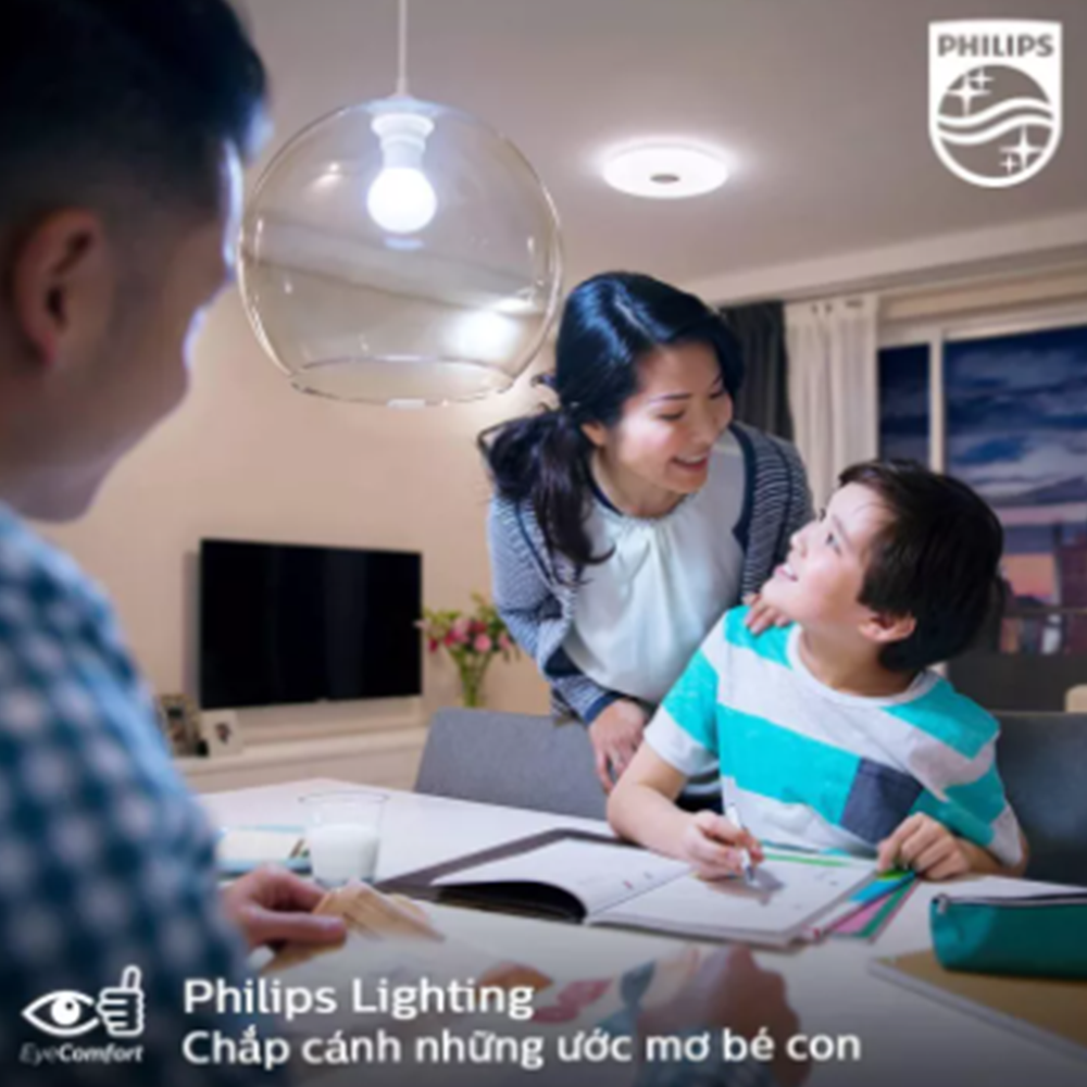 Combo 3 bóng Philips LED bulb Essential E27 9w ánh sáng trắng 6500K