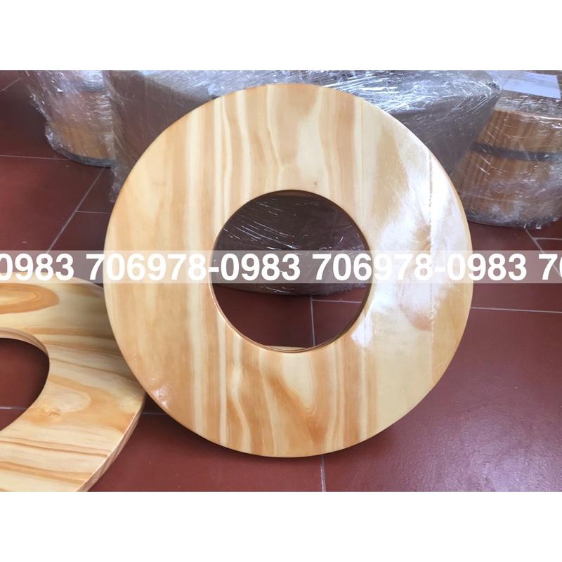 Nắp chậu gỗ hình tròn ngâm xông 38cm