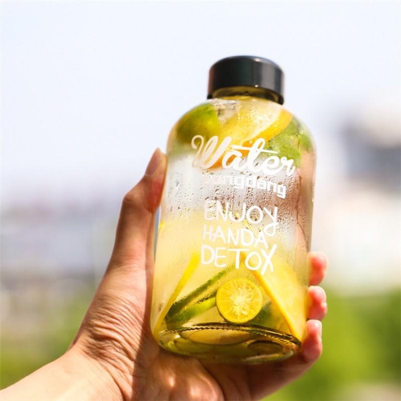 Bình pha nước detox thuỷ tinh 600ml