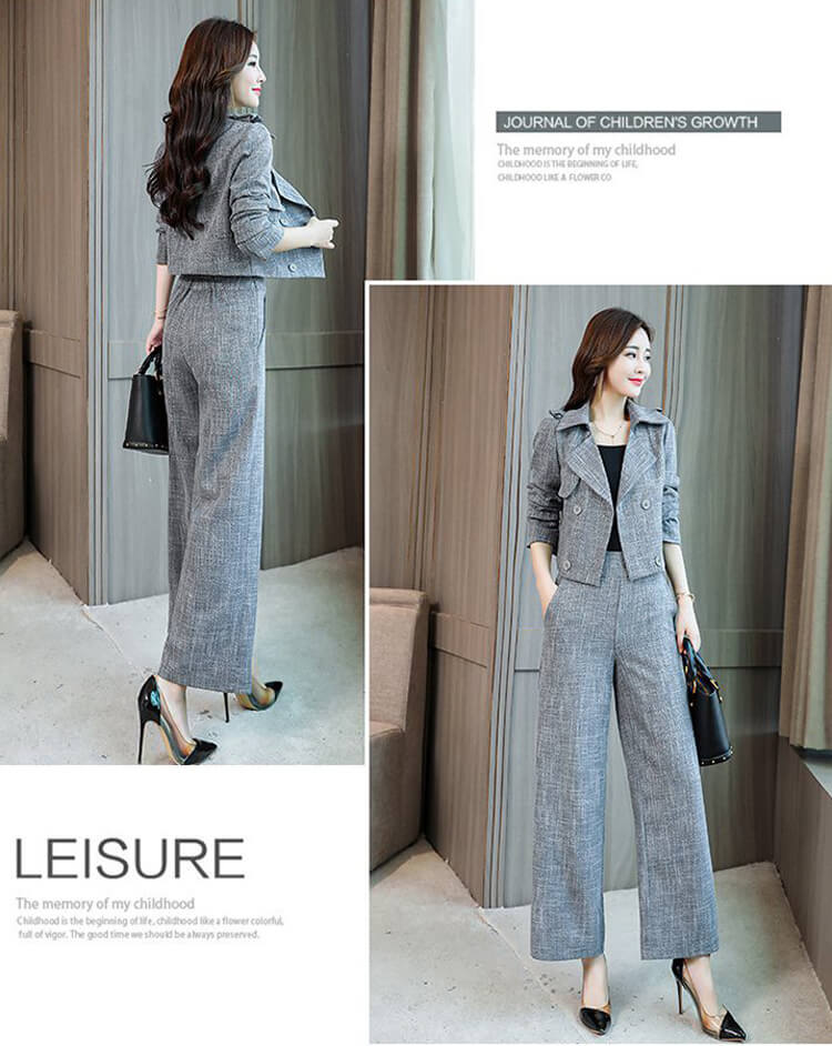 SÉT BỘ KAKI ỐNG RỘNG CỔ VEST