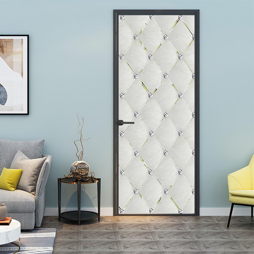 Dán Cửa Hiệu Ứng 3D - Dán Cửa - Dán Tường - Dán Tường Cửa Phòng Khách, Nhà Bếp, Phòng Ngủ, Phòng Tắm - Giấy Dán Tường - Chesterfield - 88*200cm