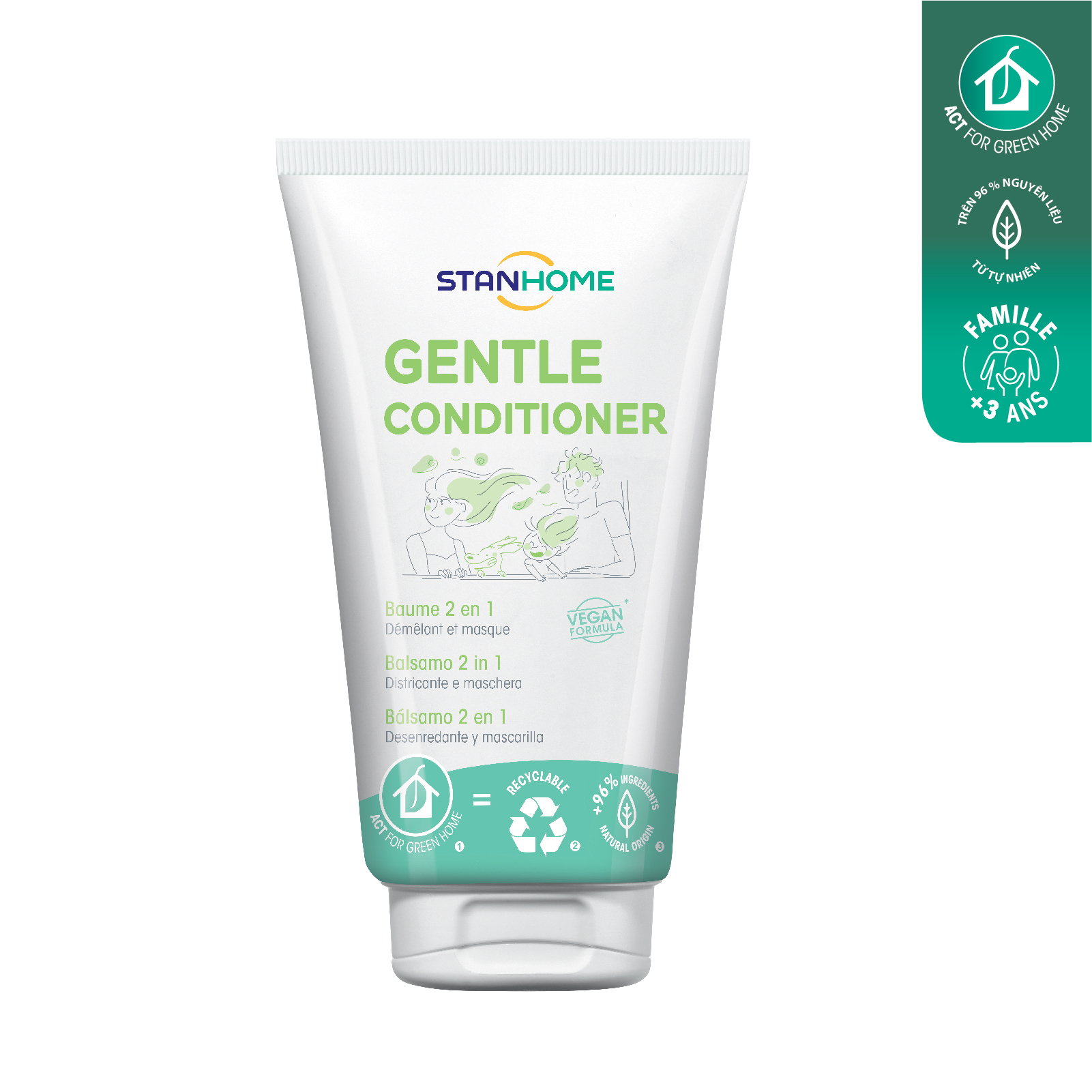 Dầu xả dưỡng tóc cho tóc suôn mượt Stanhome Gentle Conditioner 150ml/tuýp