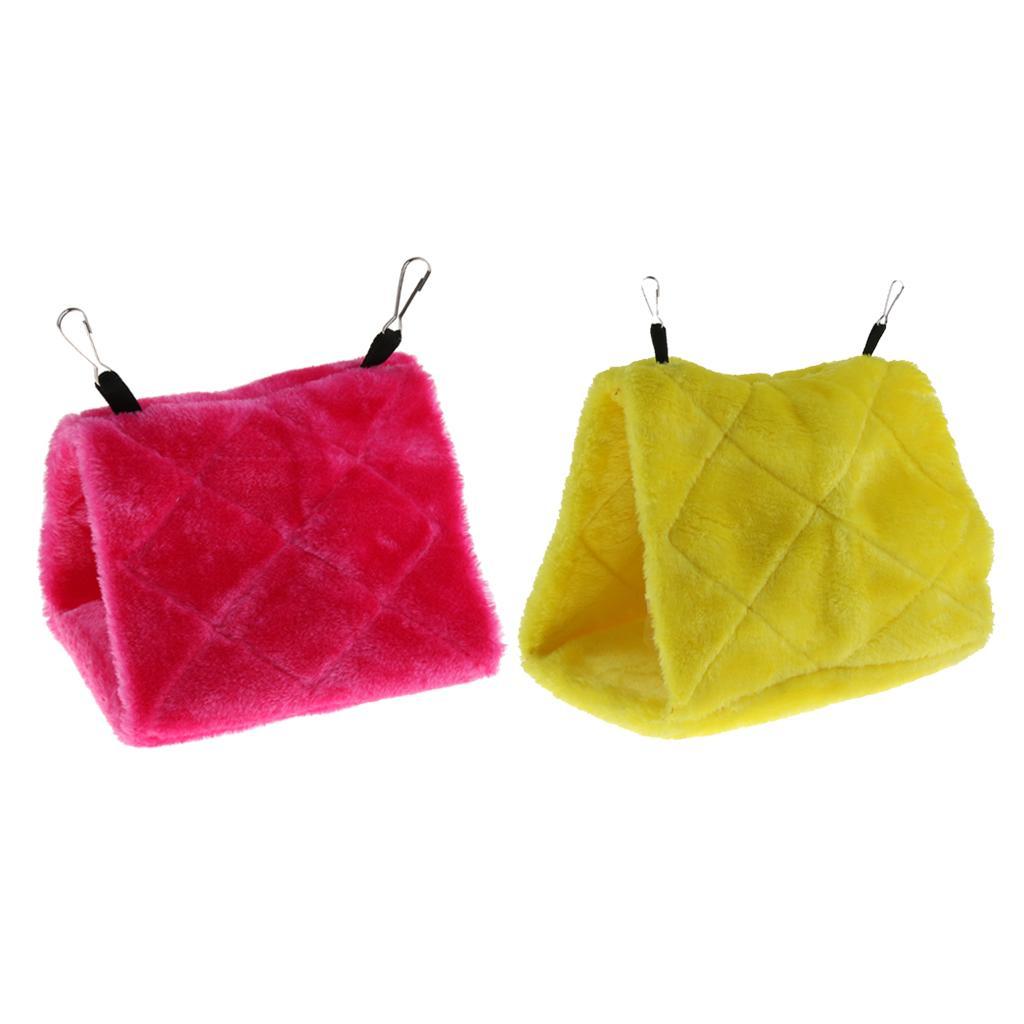 Comfortable Warm Plush Bed Bird Cage Hanging Toy Parrot Swing Hammock - S.