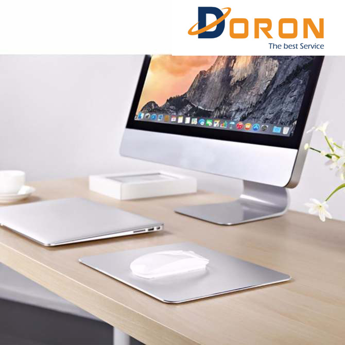 Miếng Lót Chuột, Bàn Di Chuột Nguyên Khối Aluminum 220x180mm ( Mouse pad ), Siêu Bền - HÀNG CHĨNH HÃNG