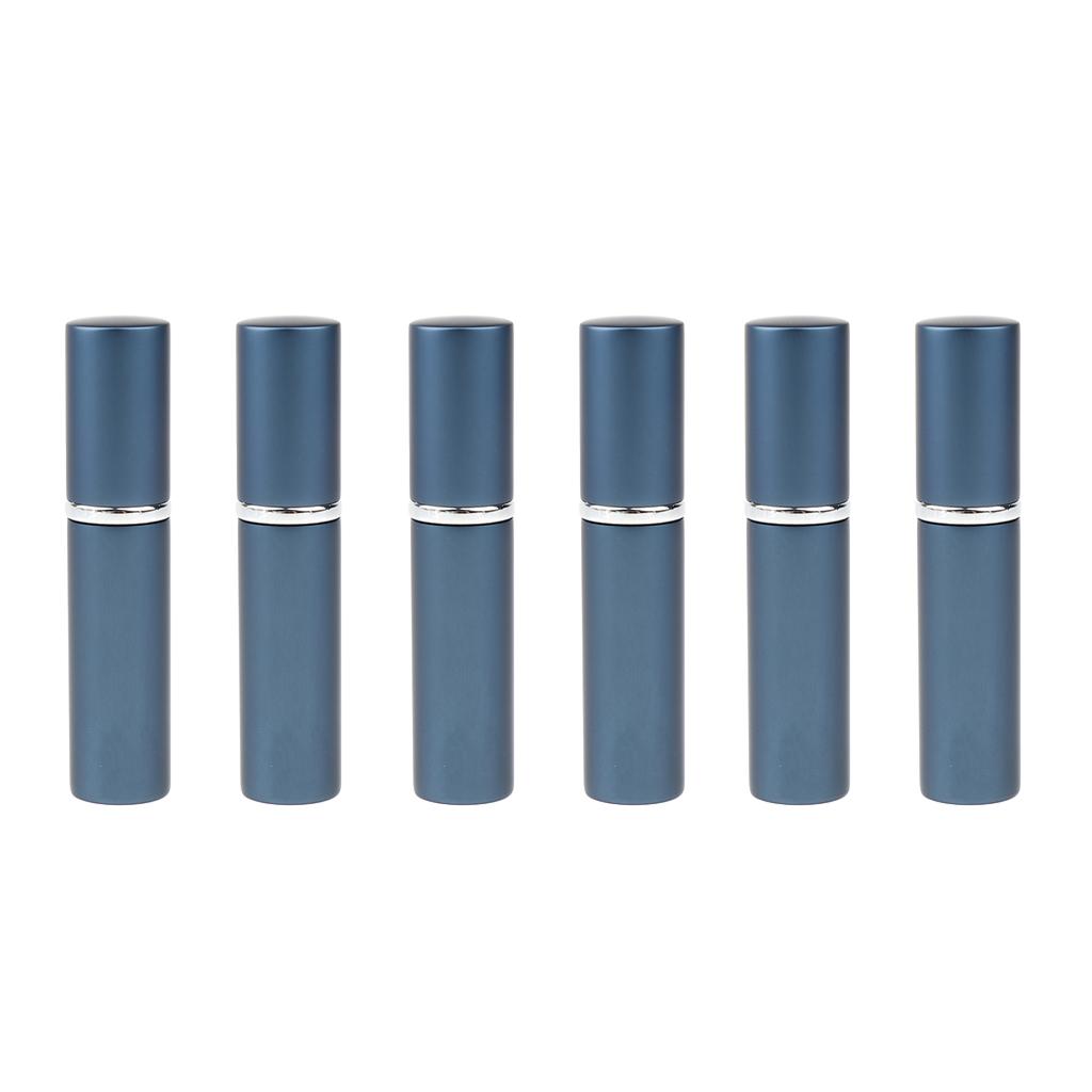 6 Pieces 10ml Metal Refillable Mist Spray Bottle Aromatherapy Scent Pressed Sprayer Storage Vials for Beauty Salon
