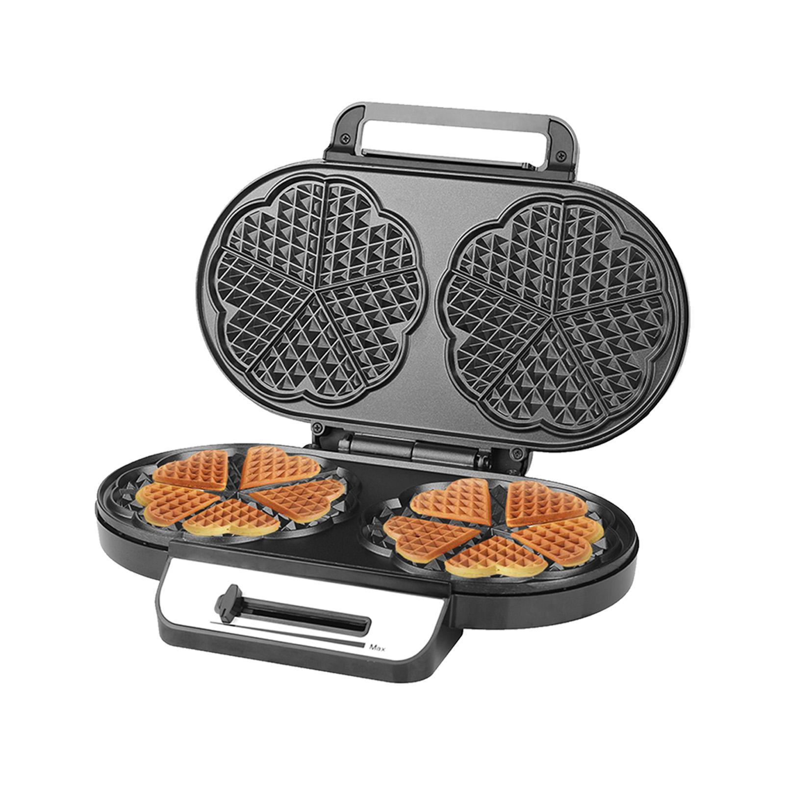 Waffle Iron 1200 W Máy làm bánh quế đôi trái tim kiểm soát nhiệt độ liên tục cong xuất 1200w