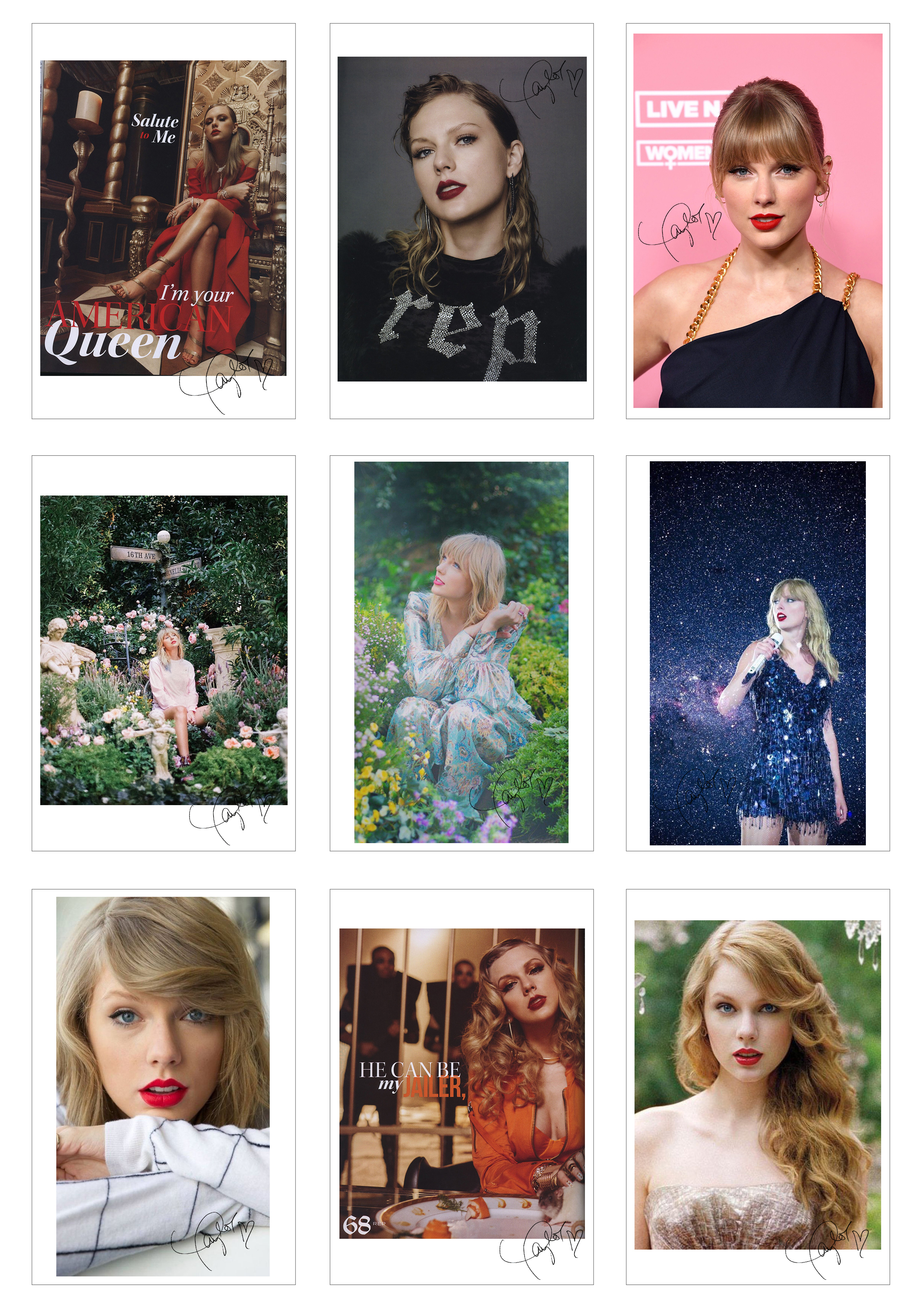 Lomo Card 54 ảnh TAYLOR SWIFT ( kèm chữ ký