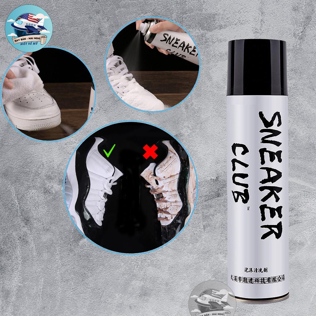 Chai xịt bọt tuyết làm sạch giày SNEAKER CLUB 300ml - Chai xịt bọt làm sạch chuyên cho giày Sneaker