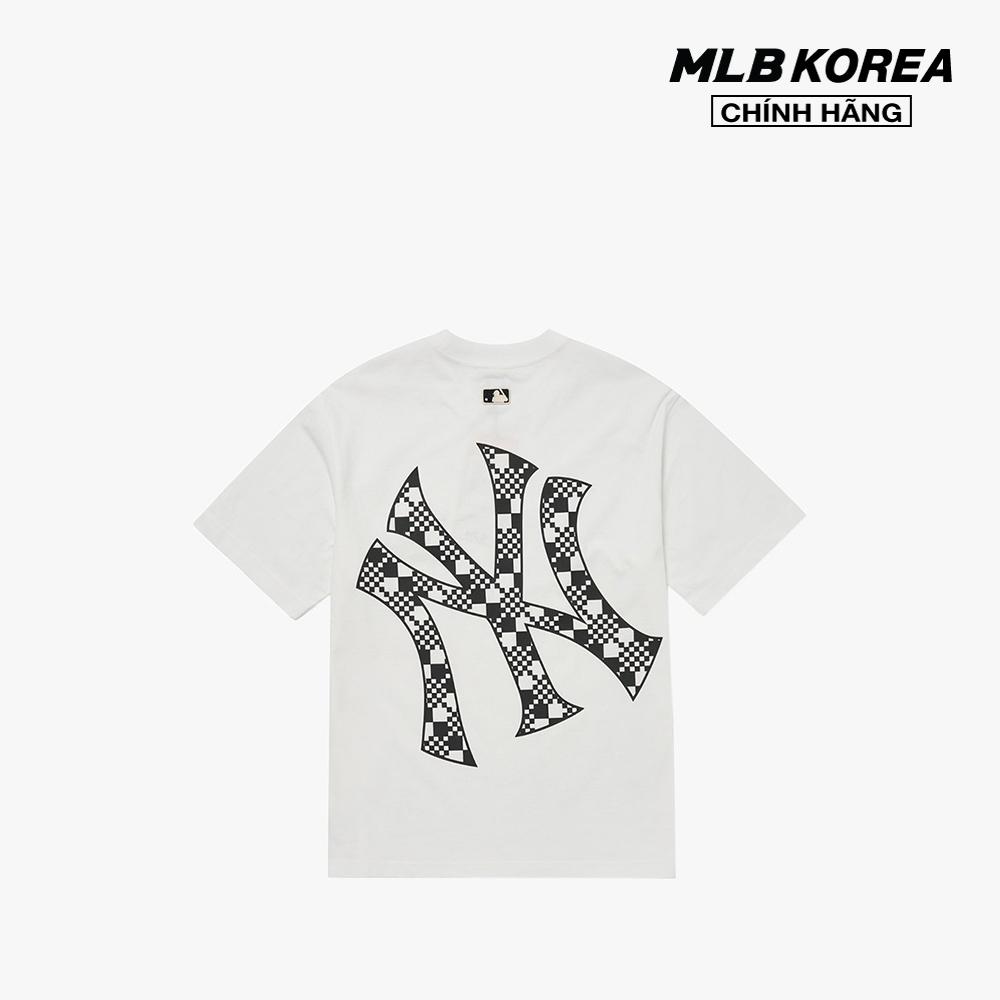 MLB - Áo thun unisex cổ tròn tay ngắn Checker Board Mega Logo 3ATSO0324-50WHS