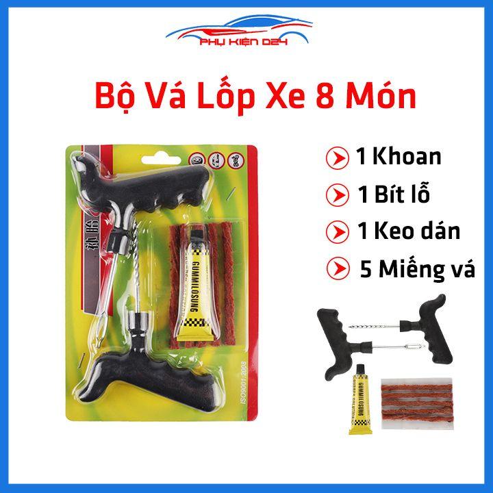 Bộ dụng cụ sửa chữa nhanh lốp xe 6/8 chi tiết