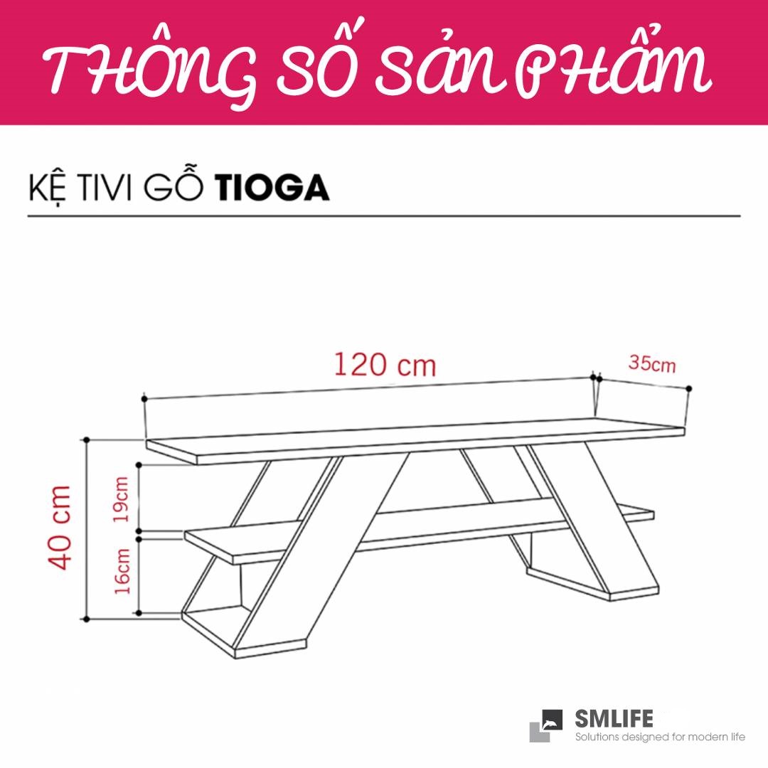 Kệ Tivi gỗ hiện đại SMLIFE Tioga