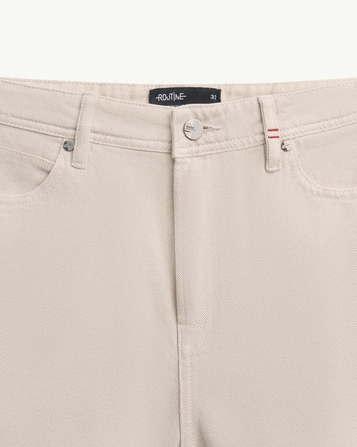 Quần short jean ( denim ) nam form Straight màu Xanh Rêu và Be - ROUTINE 10S24DPS001 | LASTORE MENSWEAR