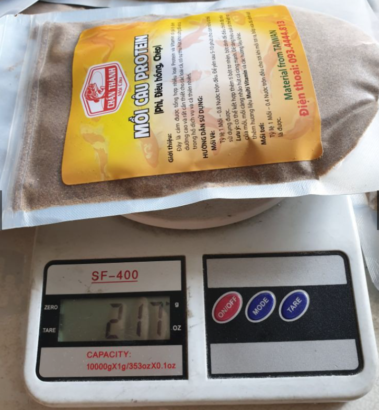 COMBO 2 gói mồi câu Protein CHẤN THÀNH 200GRAM mùi thơm tanh nhẹ