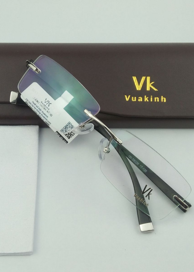 Gọng kính cận không viền càng nhựa dẻo VK-31