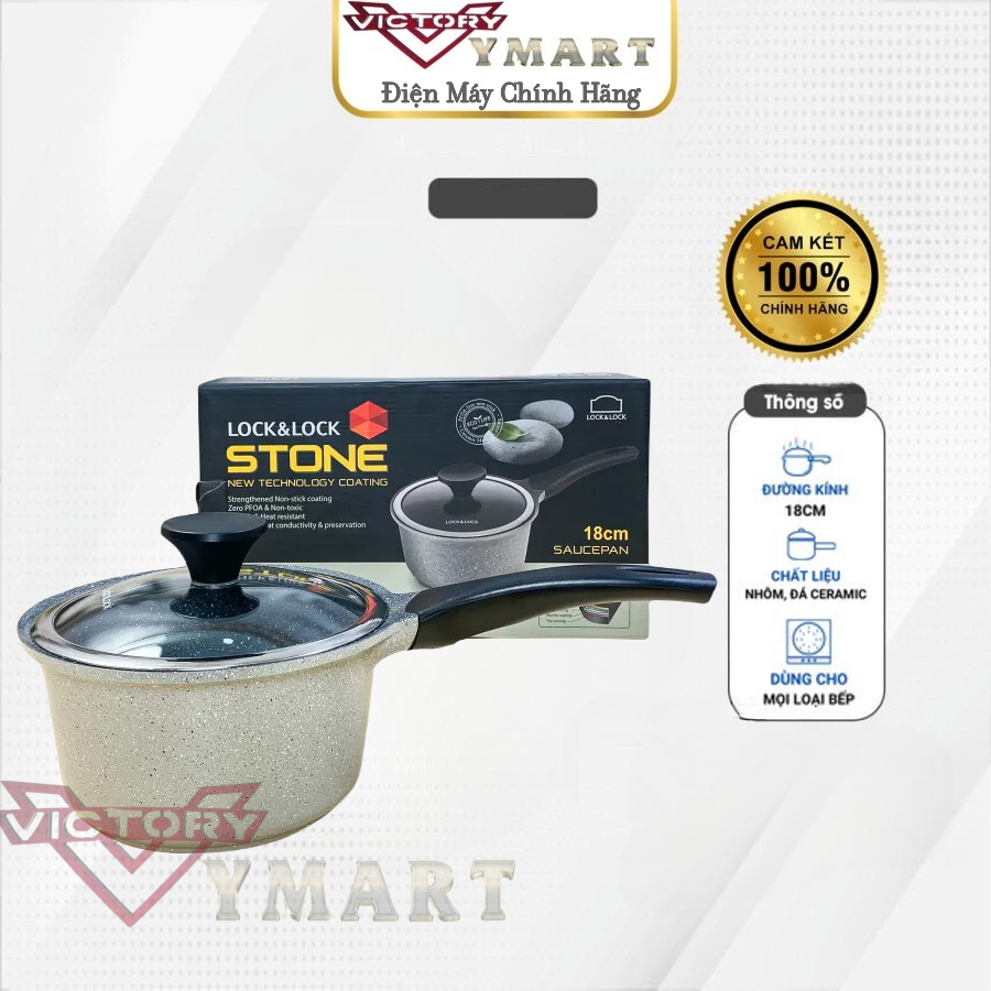 Nồi Lock&Lock Stone 1 Tay Cầm LCA6181D-IH