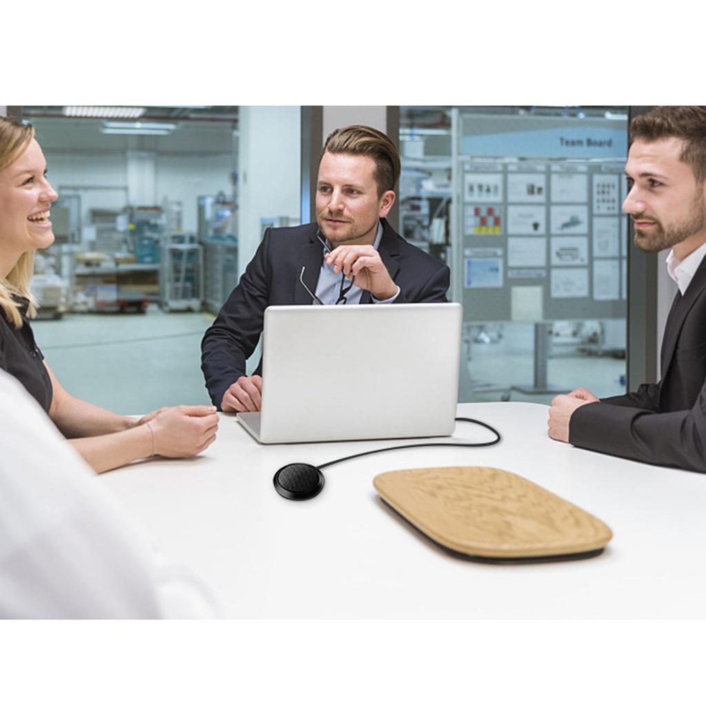 Conference USB Microphone for Computer Desktop and Laptop with 360° Pick up Range Compatible with Windows for YouTube, Conference Call