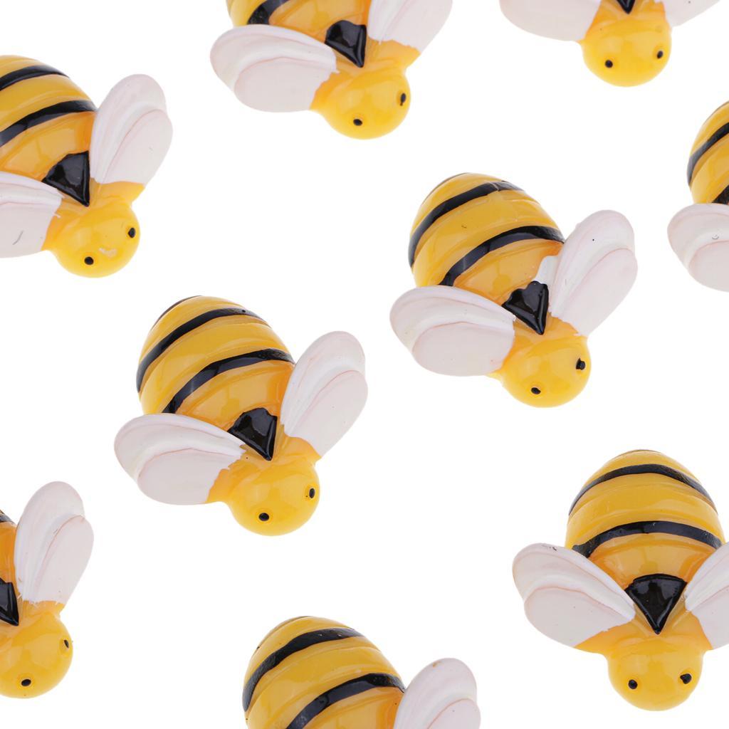 10-20pack 10 Pieces Bee Shape Resin Flatback Embellishment DIY Phone Case