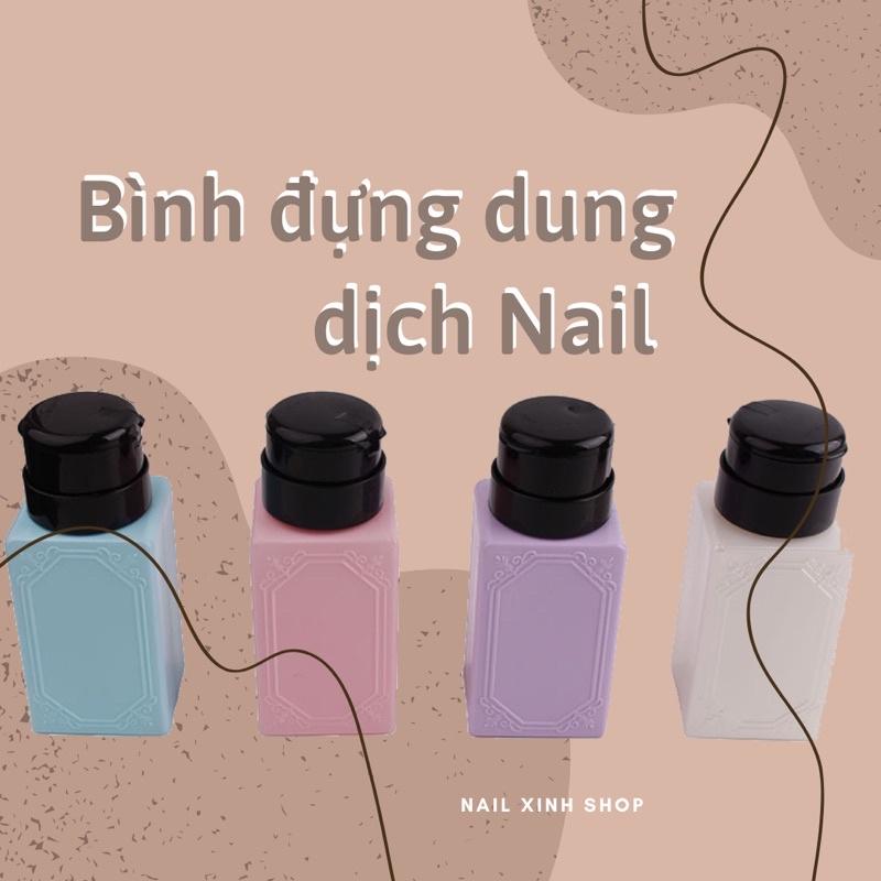 Chai đựng dung dịch nail loại bơm ngược