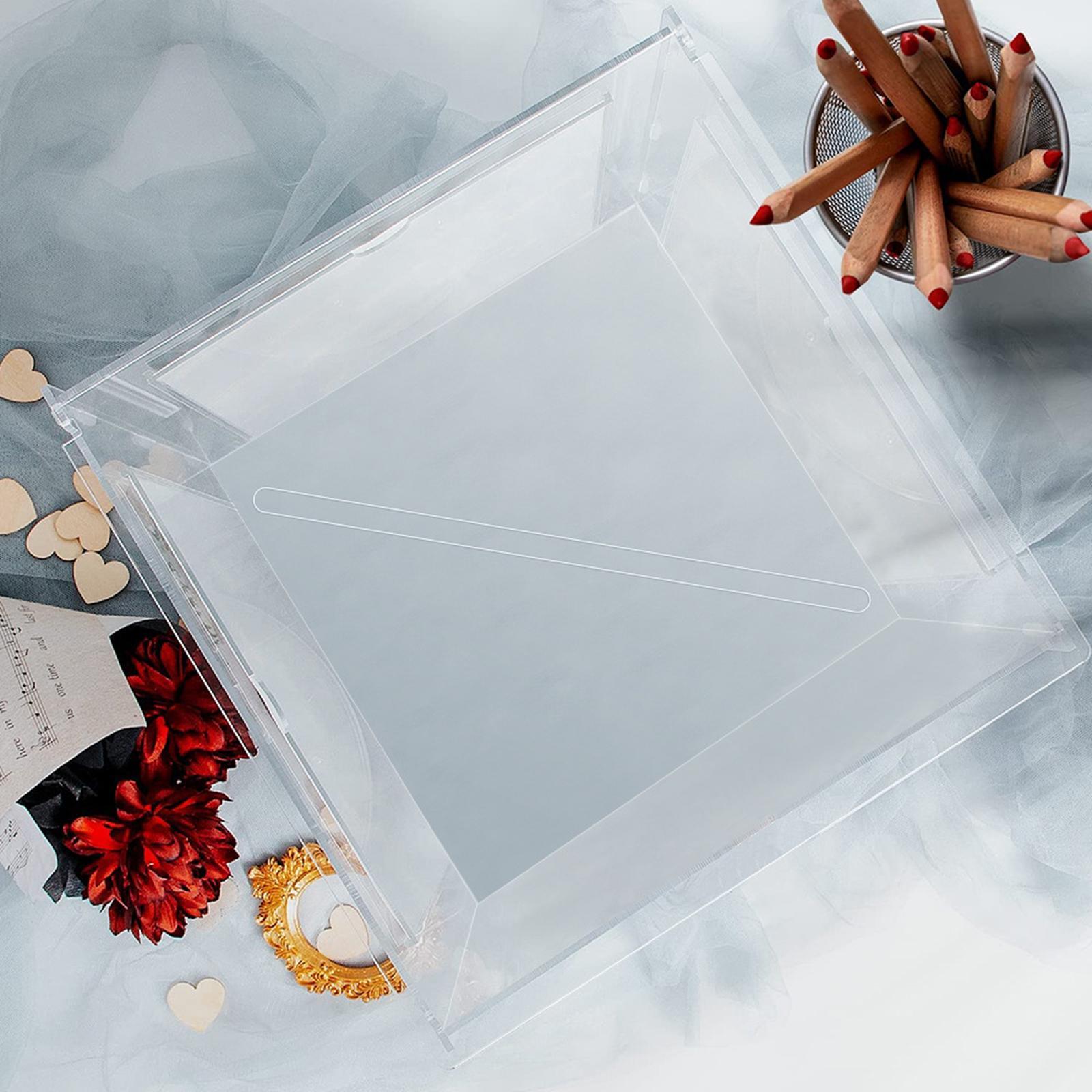 Rotatable Envelope Post, Wedding Envelope Box, Acrylic Clear with Slot, Multipurpose post, Gift Box Holder for Party Ceremony, Commencement
