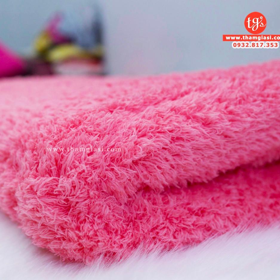 Thảm Lông Cừu Màu Hồng | Thảm Trang Trí Phòng Khách - Phòng Ngủ - Thảm Trải Sofa - Thảm Dành Cho Bé