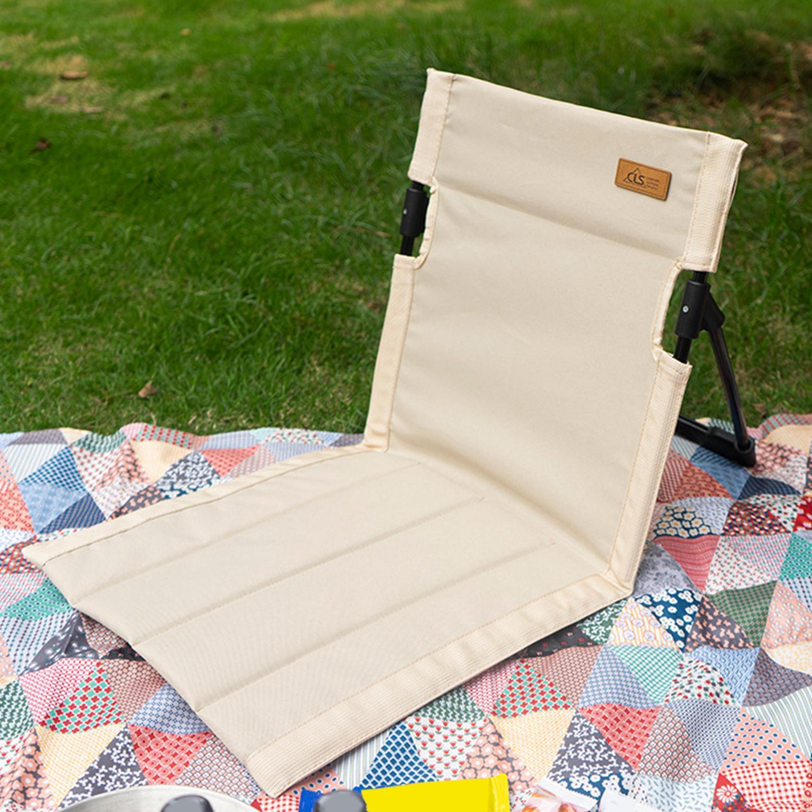 Beach Chair with Back Support Beach Mat Lounge Chair Portable Foldable Chair