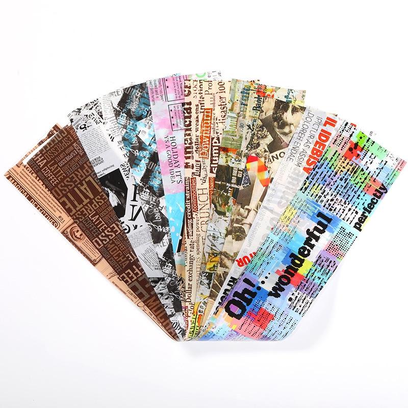 Sticker dán móng tay in chữ phong cách cổ điển