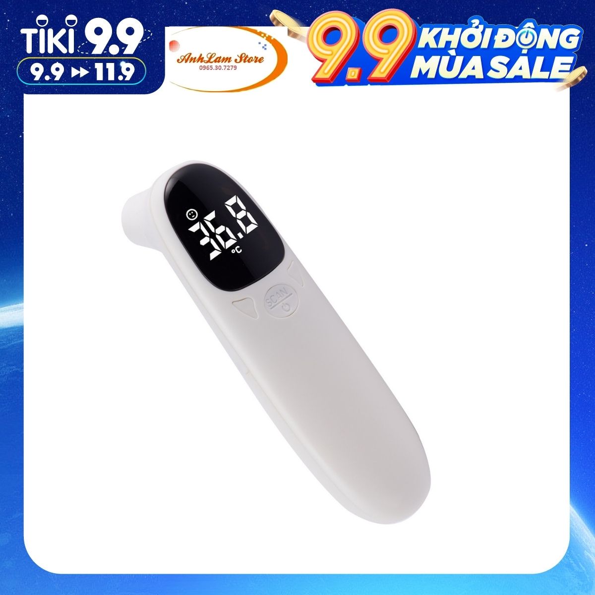 Nhiệt kế điện tử hồng ngoại cảm ứng Wreadycare đo trán đa năng - Anhlam Store