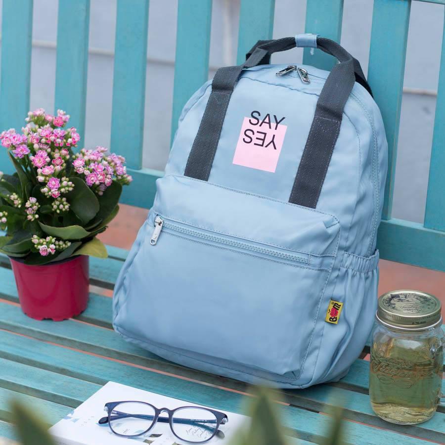 Balo học sinh thời trang, chất dù mịn nhẹ,siêu bền với những gam màu pastel nhẹ nhàng - BOM