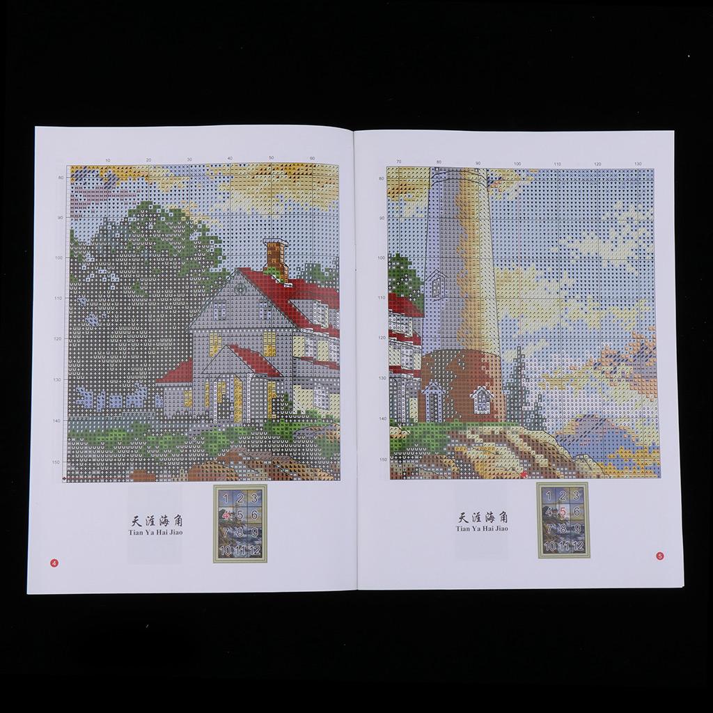 Stamped Cross Stitch Kits DIY Needlework Kits - Lighthouse Pattern 11 Count