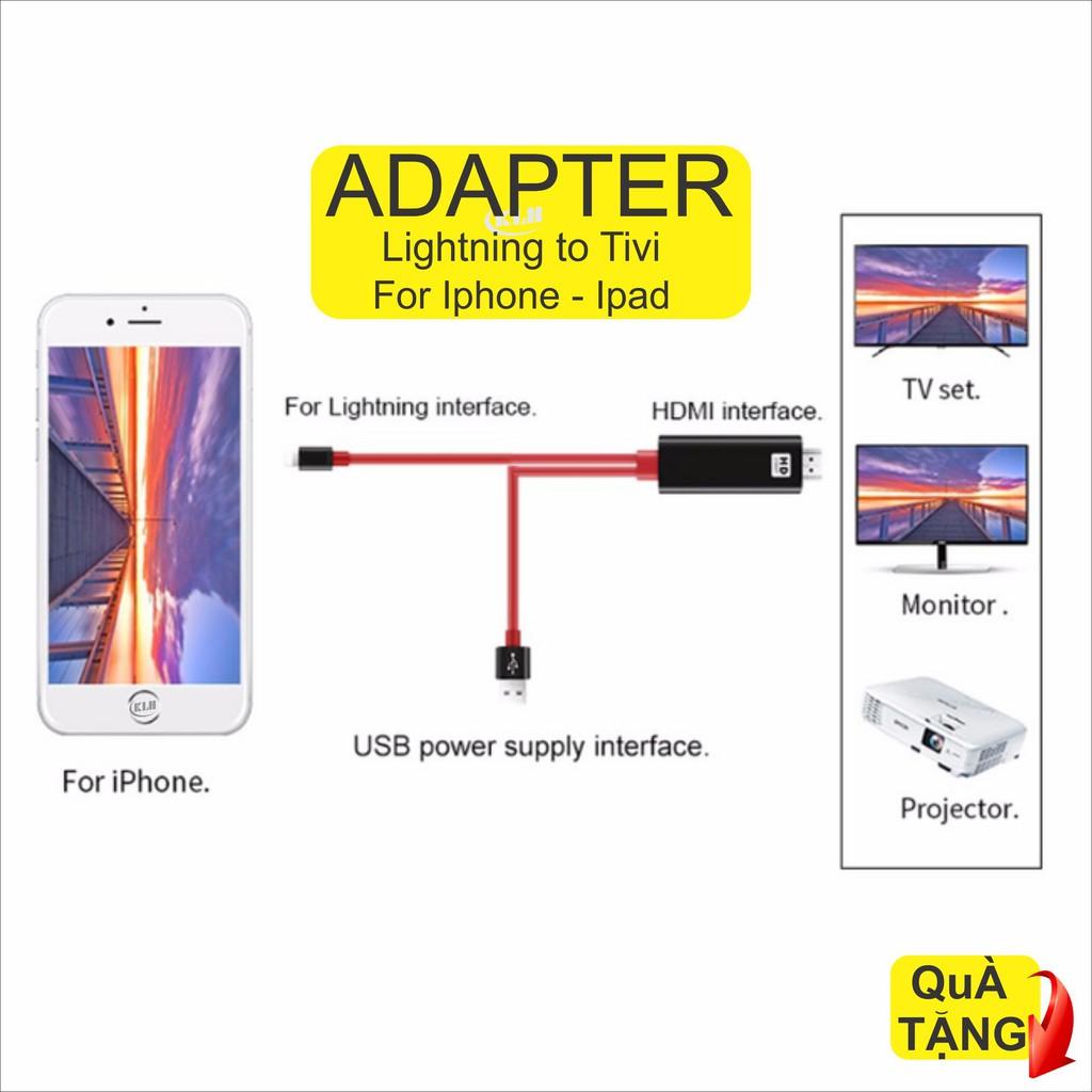 Lightning to hdmi bộ dây cáp kết nối Iphone Ipad ra tivi w5, máy tính, máy chiếu, cắm là nhận - Hàng chính hãng earldom bảo hành 1 năm