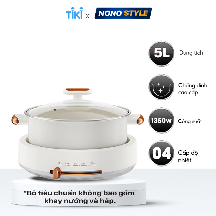 Nồi Lẩu Điện Đa Năng Nonostyle DRG-J50E (5L) - Hàng Chính Hãng