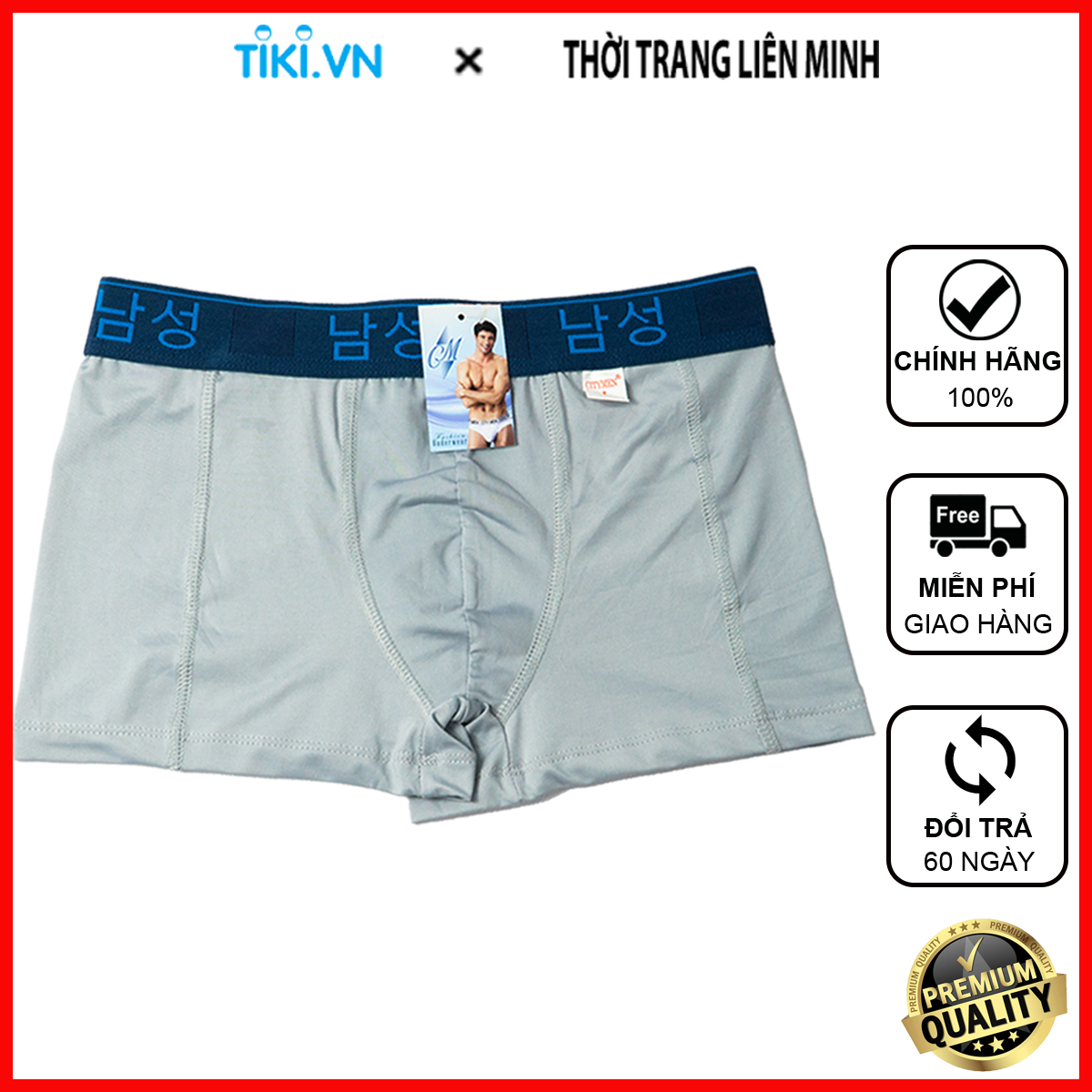 Quần lót nam boxer CITYMEN lưng Hàn Quốc cao cấp vải lạnh co dãn 4 chiều mềm mại thoáng khí thấm hút tốt, quần xịp sịp đùi nam bao đổi trả 90 ngày