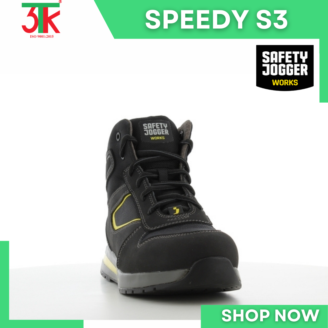 Giày bảo hộ lao động Safety Jogger Speedy S3 cao cổ siêu nhẹ thoáng khí chống tĩnh điện, chịu nhiệt 300 độ C