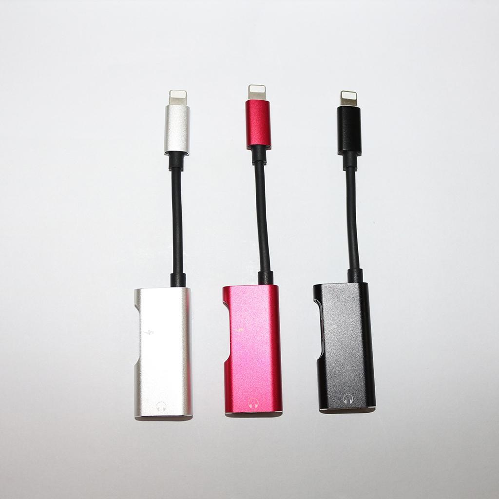 2 in 1 Audio Headphone Adapter Charging Cable for 7 7P 8 8P X