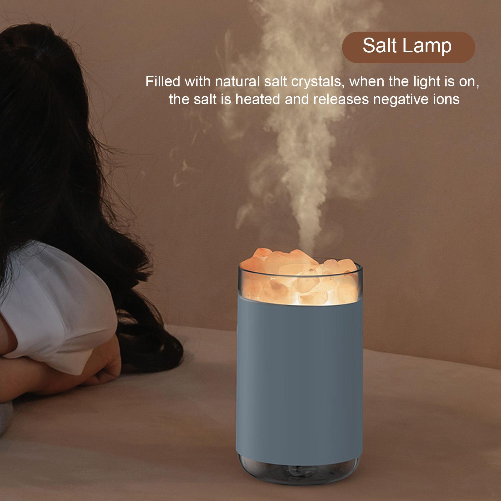 3 Trong 1 Hương Thơm Khuếch Tán Máy Phun Sương Tạo Độ Ẩm Muối Đèn 6 Màu Sắc Đèn Ngủ LED 260Ml USB Máy Lọc Không Khí Sương ẩm Cho Nhà Văn Phòng