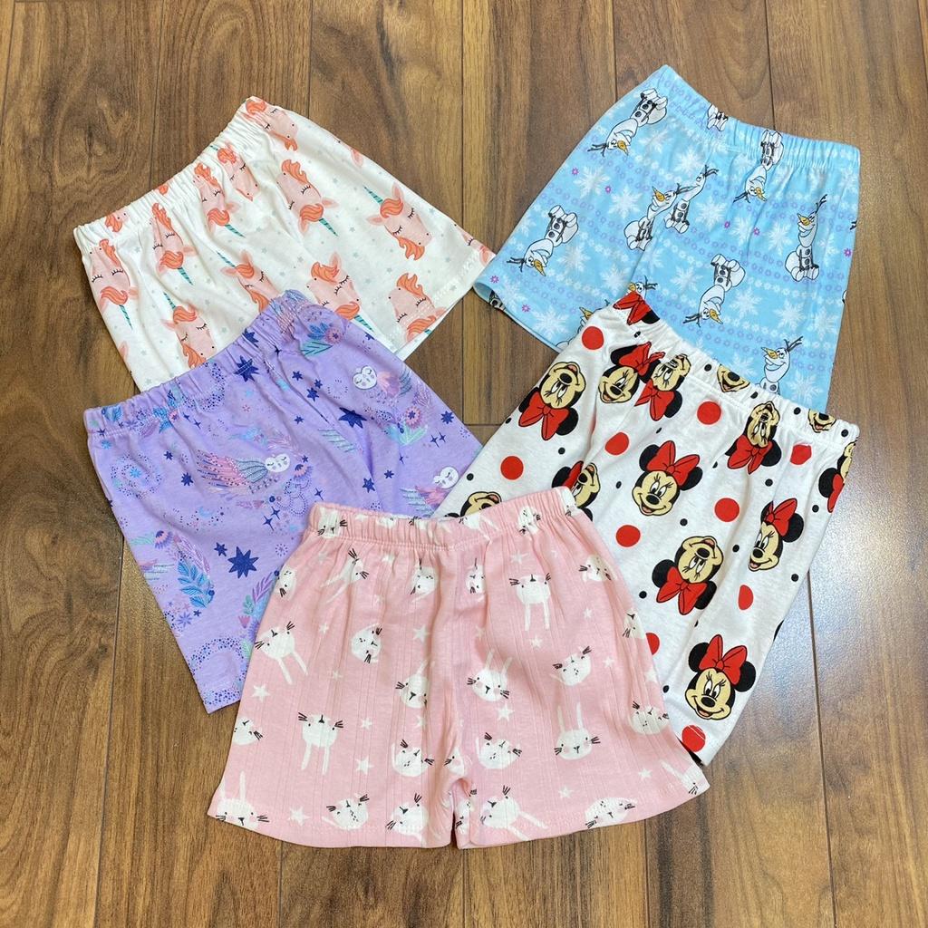 Quần bozip đùi cotton cho bé trai/ bé gái cho bé mặc mùa hè Sz 8-19kg