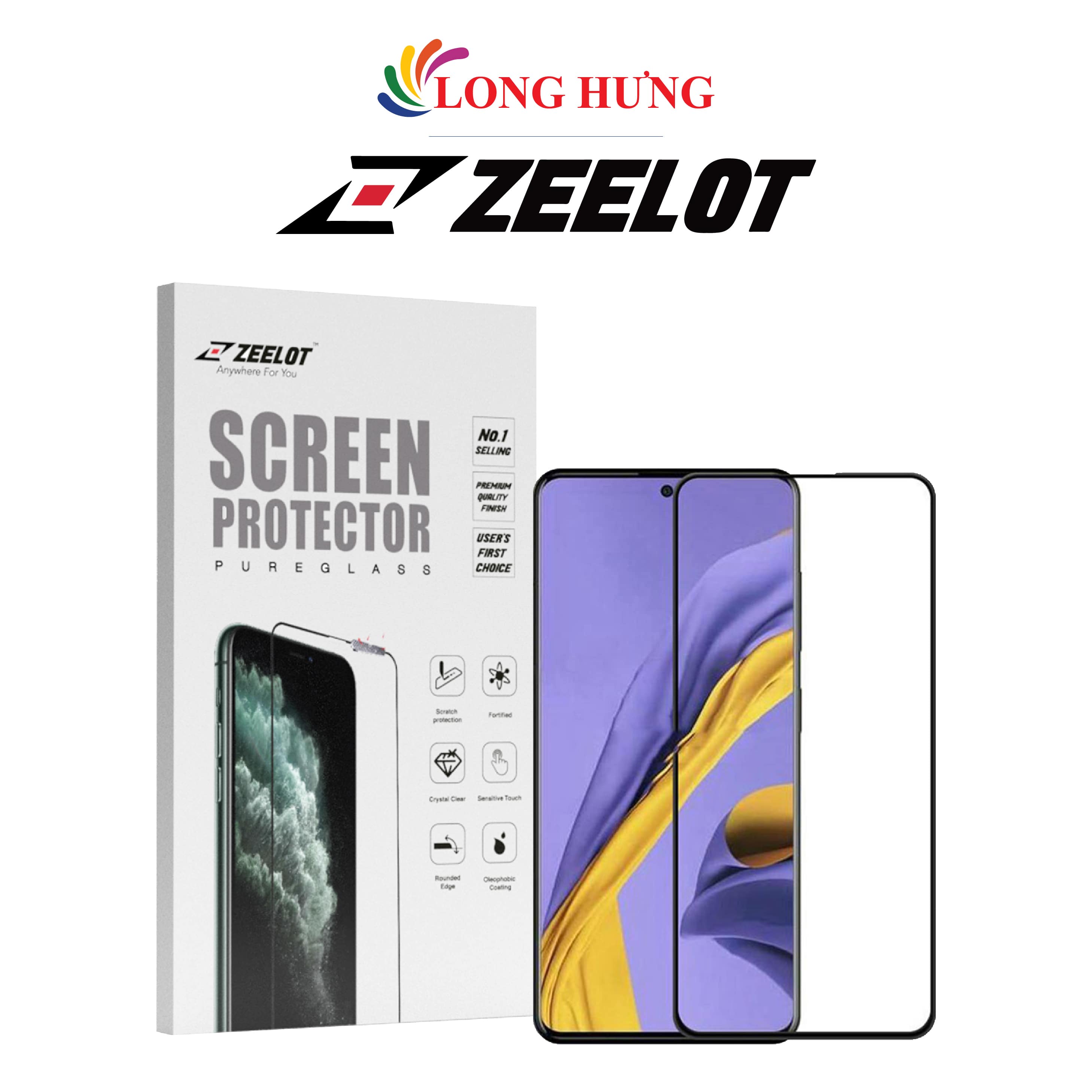 Dán màn hình cường lực Zeelot Samsung Galaxy Note 20/Note 20 Ultra/S21+/S21 Ultra/A52/A72 - Hàng chính hãng