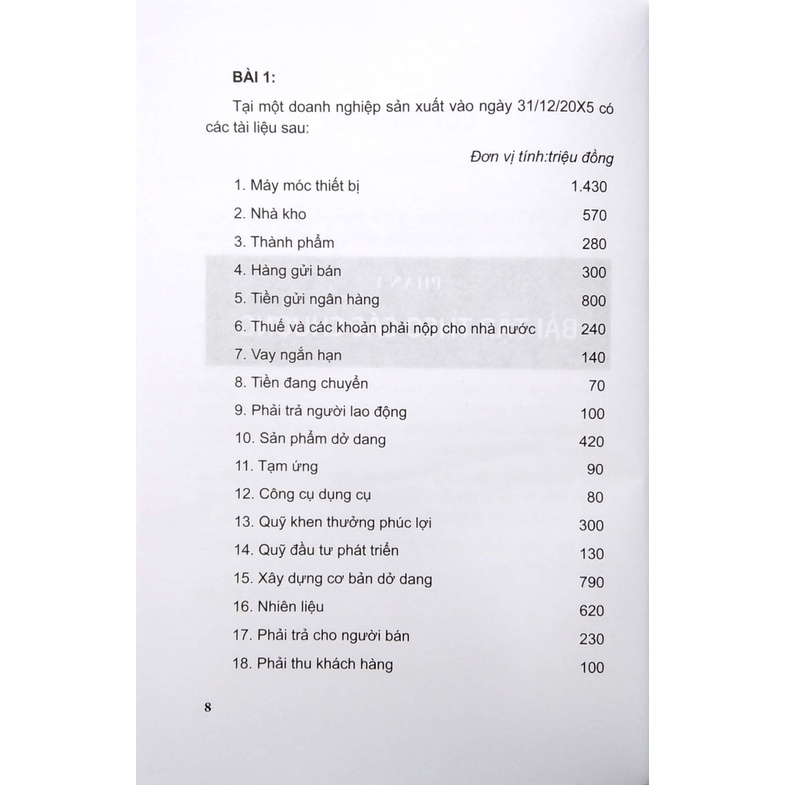 Hệ thống bài tập & câu hỏi trắc nghiệm nguyên lý kế toán