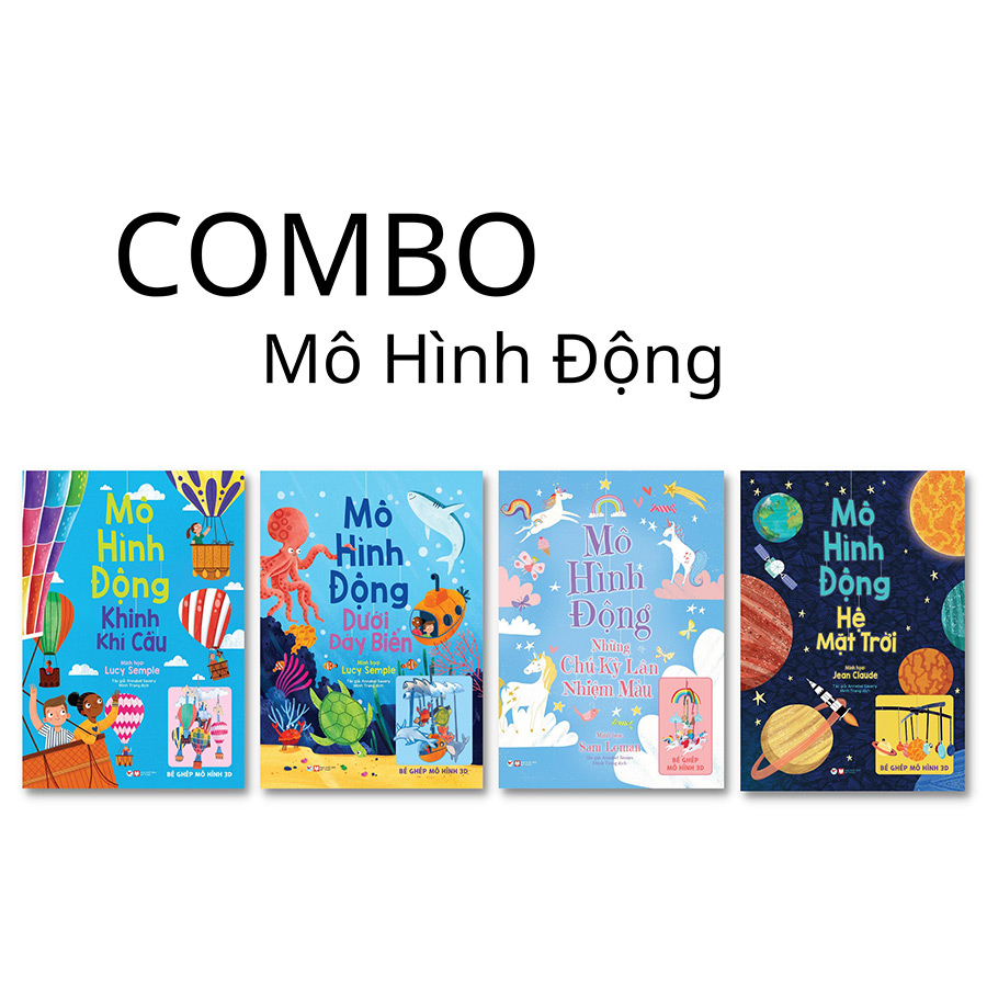 Combo: Mô Hình Động- Bé Ghép Mô Hình 3D: Dưới Đáy Biển + Những Chú Kỳ Lân Nhiệm Màu + Khinh Khí Cầu + Hệ Mặt Trời