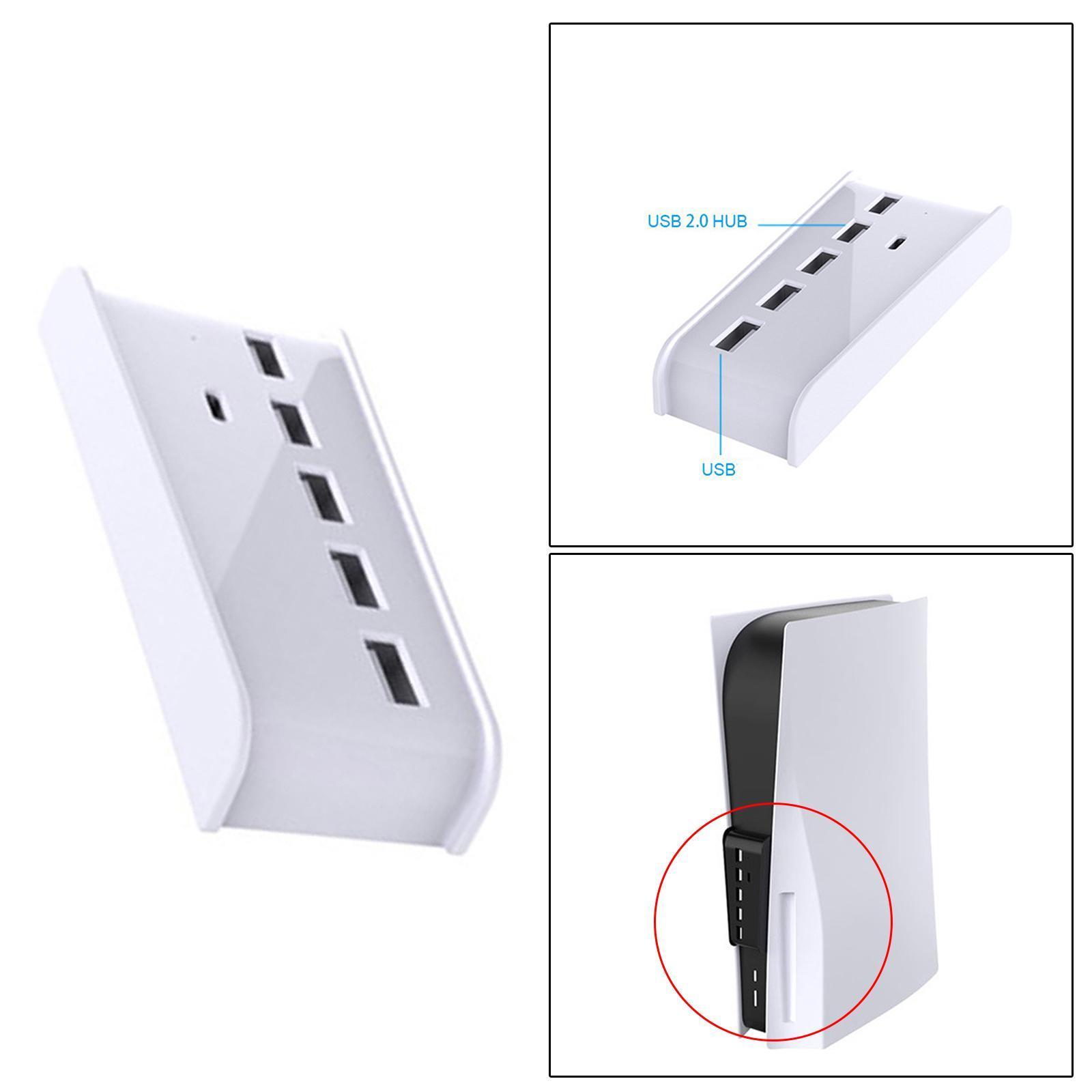 5 Port USB Hub for Game Console USB 2.0 Expansion Hub Splitter Adapter Parts