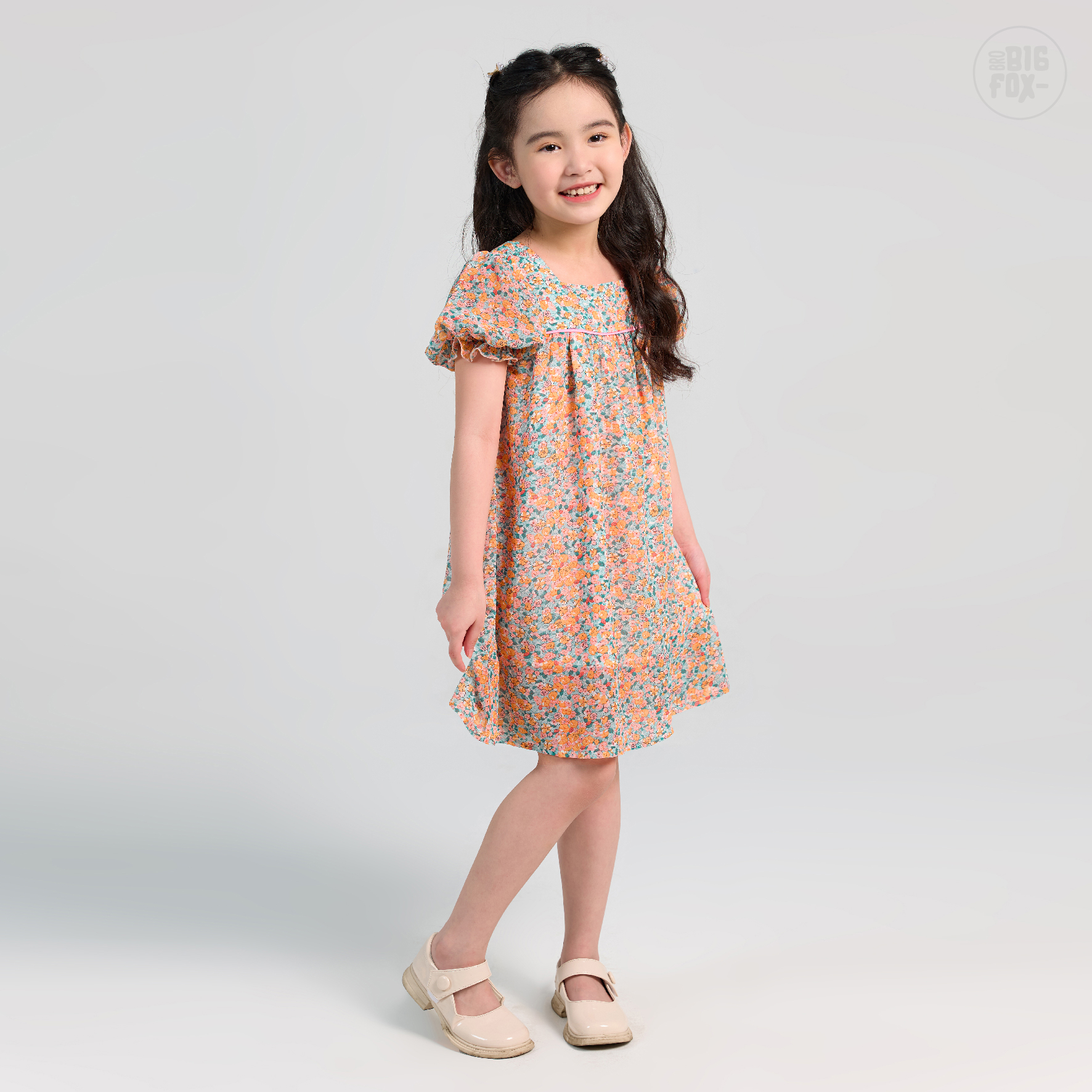 Váy Bé Gái Miss Meow, Váy Voan Hai Lớp Cho Bé Họa Tiết In Hoa Size Trẻ Em 3-11 Tuổi