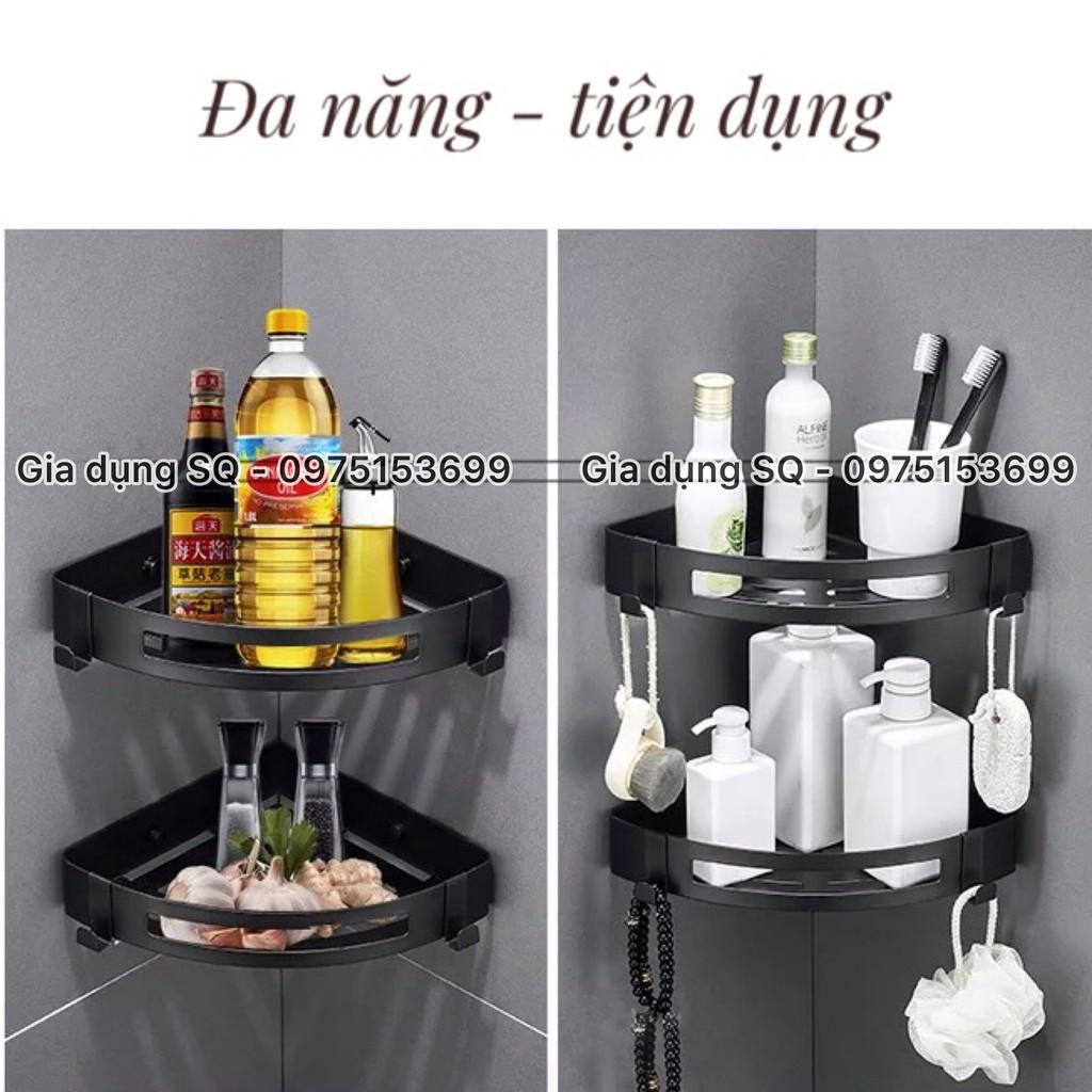 Kệ Góc, Chữ Nhật Nhà Tắm ASSEL Inox 304 Sơn Tĩnh Điện Dán Tường Kèm Móc Treo Đa Năng, Để Đựng Dầu Gội, Sữa Tắm, Đồ Skincare