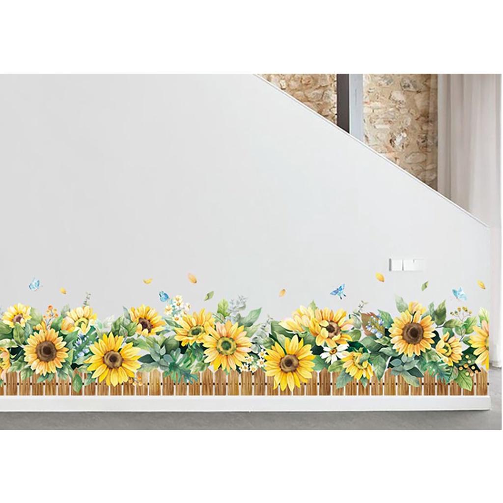 DECAL HÀNG RÀO HOA HƯỚNG DƯƠNG