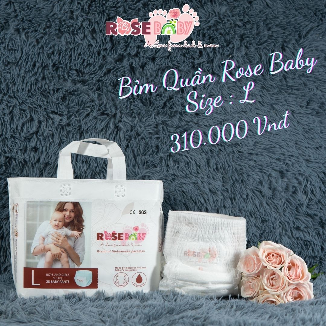 Bịch Bỉm Quần Rose Baby Size L28