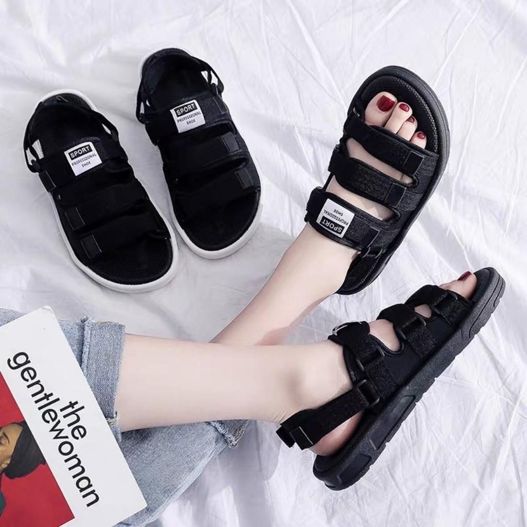 (Có 2 Màu) Sandal nữ nam 3 quai trơn cao cấp Fullsize 35-44 - dép quai hậu học sinh mới về