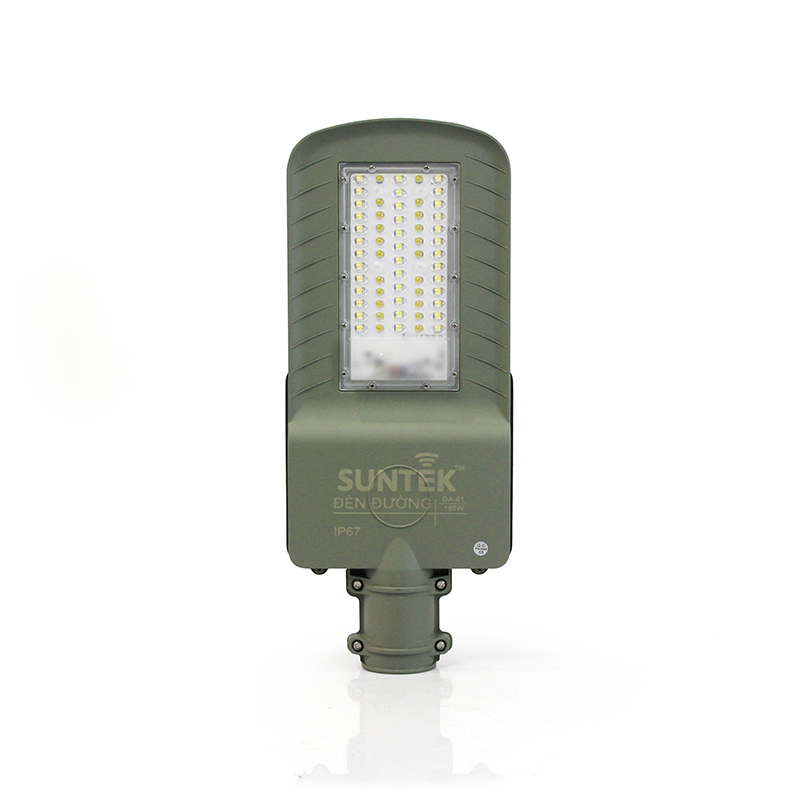 Đèn Đường Năng Lượng Mặt Trời SUNTEK DA-01 Solar Street Light 100W - Chip Led SMD 5054, 1560 Lumen, Sáng 20 giờ, Tự động Bật/Tắt, Điều khiển Từ Xa, Chống Nước/Bụi/Sét